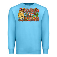 Ocean Blue Country Ass Chick Premium Sweatshirt - CowhideDigitalArt