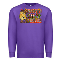 Purple Country Ass Chick Premium Sweatshirt - CowhideDigitalArt