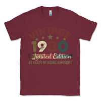 Burgundy Vintage 1980 Limited Edition 41 Years Of Being Awesome Classic Tee - Bettercallsaul