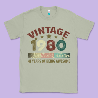 Vintage 1980 Limited Edition 41 Years Of Being Awesome Classic Tee Designed By Bettercallsaul
