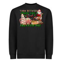 Black torn between lookin like a snack and eatin one Heavyweight Sweatshirt - FaDigitalArtStudio