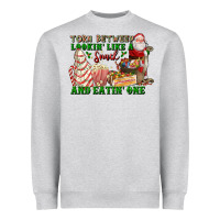 Heather Grey torn between lookin like a snack and eatin one Heavyweight Sweatshirt - FaDigitalArtStudio
