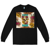 Black badass mama with flowers Long Sleeve Tee - TumblerDesignByShophia