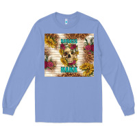 Colony Blue badass mama with flowers Long Sleeve Tee - TumblerDesignByShophia