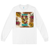 White badass mama with flowers Long Sleeve Tee - TumblerDesignByShophia