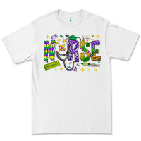 White Mardi Gras nurse Premium Tee - BundleAndBundleShop