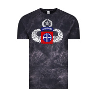 Cloud Black 82nd Airborne Div Parachutist Wings and Patch - Distressed Vintage Tee - baoMotion