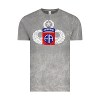 Cloud Rock 82nd Airborne Div Parachutist Wings and Patch - Distressed Vintage Tee - baoMotion