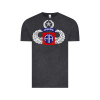 Vintage Black 82nd Airborne Div Parachutist Wings and Patch - Distressed Vintage Tee - baoMotion