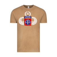 Vintage Camel 82nd Airborne Div Parachutist Wings and Patch - Distressed Vintage Tee - baoMotion