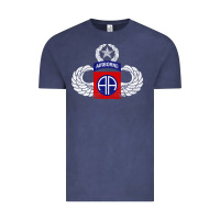 Vintage Denim 82nd Airborne Div Parachutist Wings and Patch - Distressed Vintage Tee - baoMotion