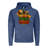 Vintage Denim juneteenth celebrate freedom Vintage Hoodie - NancyCooperArtShop