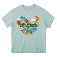 Arona teacher heart Heavy Core Tee - NancyCooperArtShop