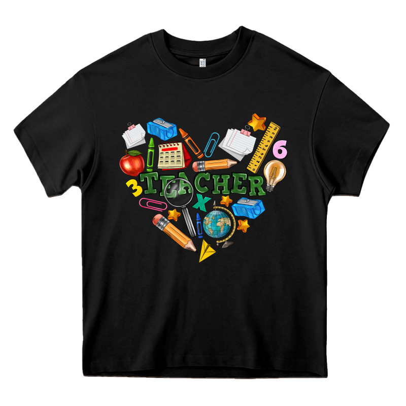 Teacher Heart Heavy Core Tee by NancyCooperArtShop | Teevron