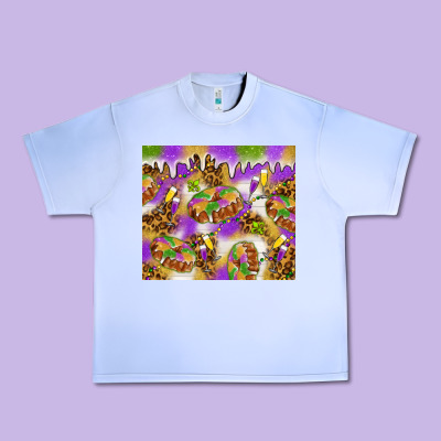 Mardi Gras With King Cake Urban Heavy Tee Designed By Nancycooperartshop