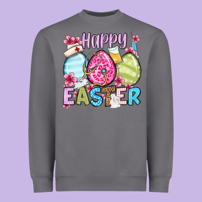 Happy Easter Eggs Heavyweight Sweatshirt Designed By Oliviacreatesart
