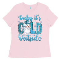 Bubblegum Pink baby it's cold outside bbs Ladies Tee - BundleAndBundleShop