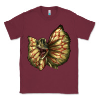 Burgundy dilophosaurus face Classic Tee - LillyAllenDesigns