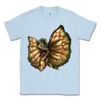 Dusty Blue dilophosaurus face Classic Tee - LillyAllenDesigns