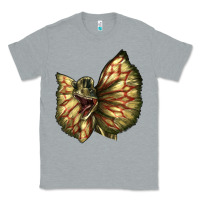 Heather Grey dilophosaurus face Classic Tee - LillyAllenDesigns