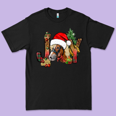 Joy Christmas With Horse Bbs Premium Tee Designed By Bundleandbundleshop