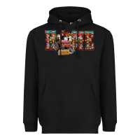 Black home Christmas farm animals Heavyweight Hoodie - CowhideDigitalArt