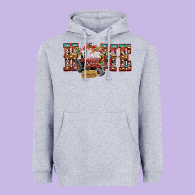 Home Christmas Farm Animals Heavyweight Hoodie Designed By Cowhidedigitalart