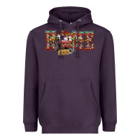 Plum home Christmas farm animals Heavyweight Hoodie - CowhideDigitalArt