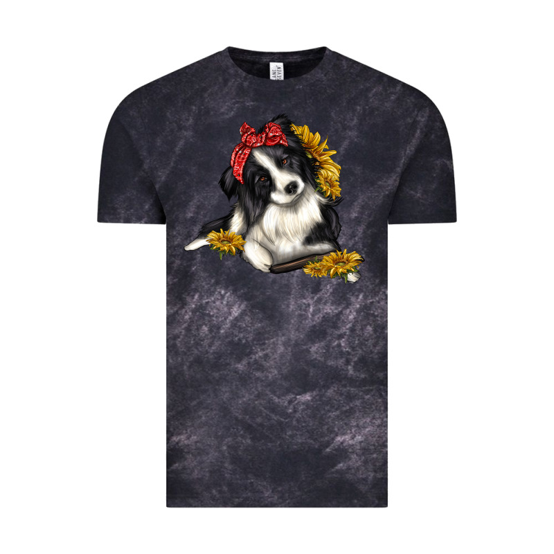 Border Collie With Bandanna Vintage Tee by texasbilliewilder | Teevron