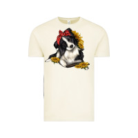 Vintage Arctic border collie with bandanna Vintage Tee - texasbilliewilder