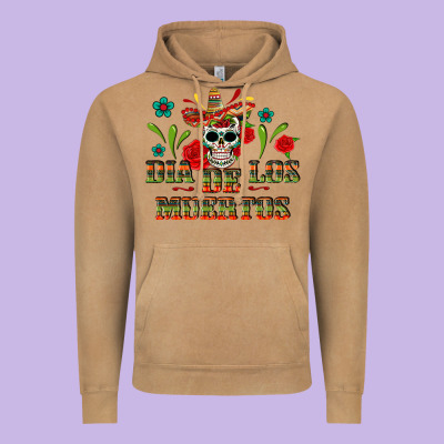 Dia De Los Muertos Vintage Hoodie Designed By Texasbilliewilder