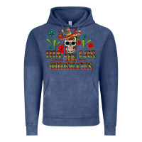 Vintage Denim Dia De Los Muertos Vintage Hoodie - texasbilliewilder