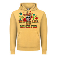 Vintage Mustard Dia De Los Muertos Vintage Hoodie - texasbilliewilder