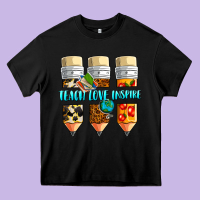 Teach Love Inspire Heavy Core Tee Designed By Nancycooperartshop