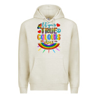 Oatmeal Heather Let Your True Colours Shine Premium Hoodie - BundleAndBundleShop