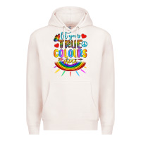 Pale Pink Let Your True Colours Shine Premium Hoodie - BundleAndBundleShop