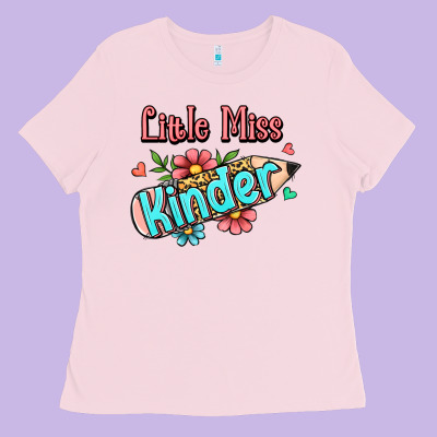 Little Miss Kindergarten Ladies Tee Designed By Ranaportraitstore