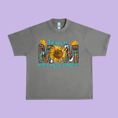 Being A Mom Makes My Life Complete Urban Heavy Tee Designed By Texasbilliewilder