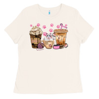 Bone cat coffee cups with paw bbs Ladies Tee - BundleAndBundleShop
