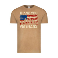 Vintage Camel Thank You Veterans American Flag Patriotic Vintage Tee - baoMotion
