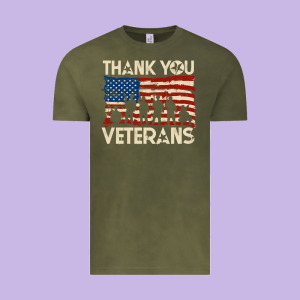 Thank You Veterans American Flag Patriotic Vintage Tee Designed By Baomotion