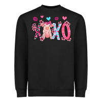 Black xoxo pig olivia Heavyweight Sweatshirt - OliviaCreatesArt