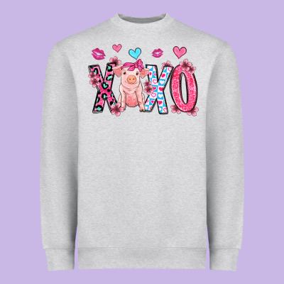 Xoxo Pig Olivia Heavyweight Sweatshirt Designed By Oliviacreatesart
