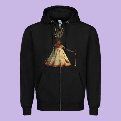 Teepe Tipi Zipper Hoodie Designed By Fadigitalartstudio