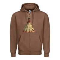 Chestnut teepe tipi Zipper Hoodie - FaDigitalArtStudio