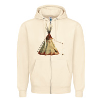Sandshell teepe tipi Zipper Hoodie - FaDigitalArtStudio