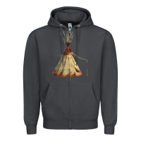 Smoke teepe tipi Zipper Hoodie - FaDigitalArtStudio