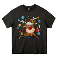 Asphalt christmas deer school Heavy Core Tee - MaliasSmallBusiness