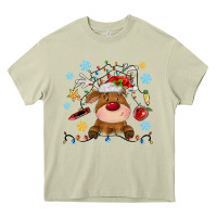 Mossy christmas deer school Heavy Core Tee - MaliasSmallBusiness