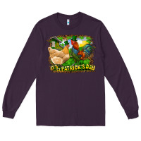 Plum It's St. Patrick's Day Rooster And Chicken Long Sleeve Tee - RanaPortraitStore